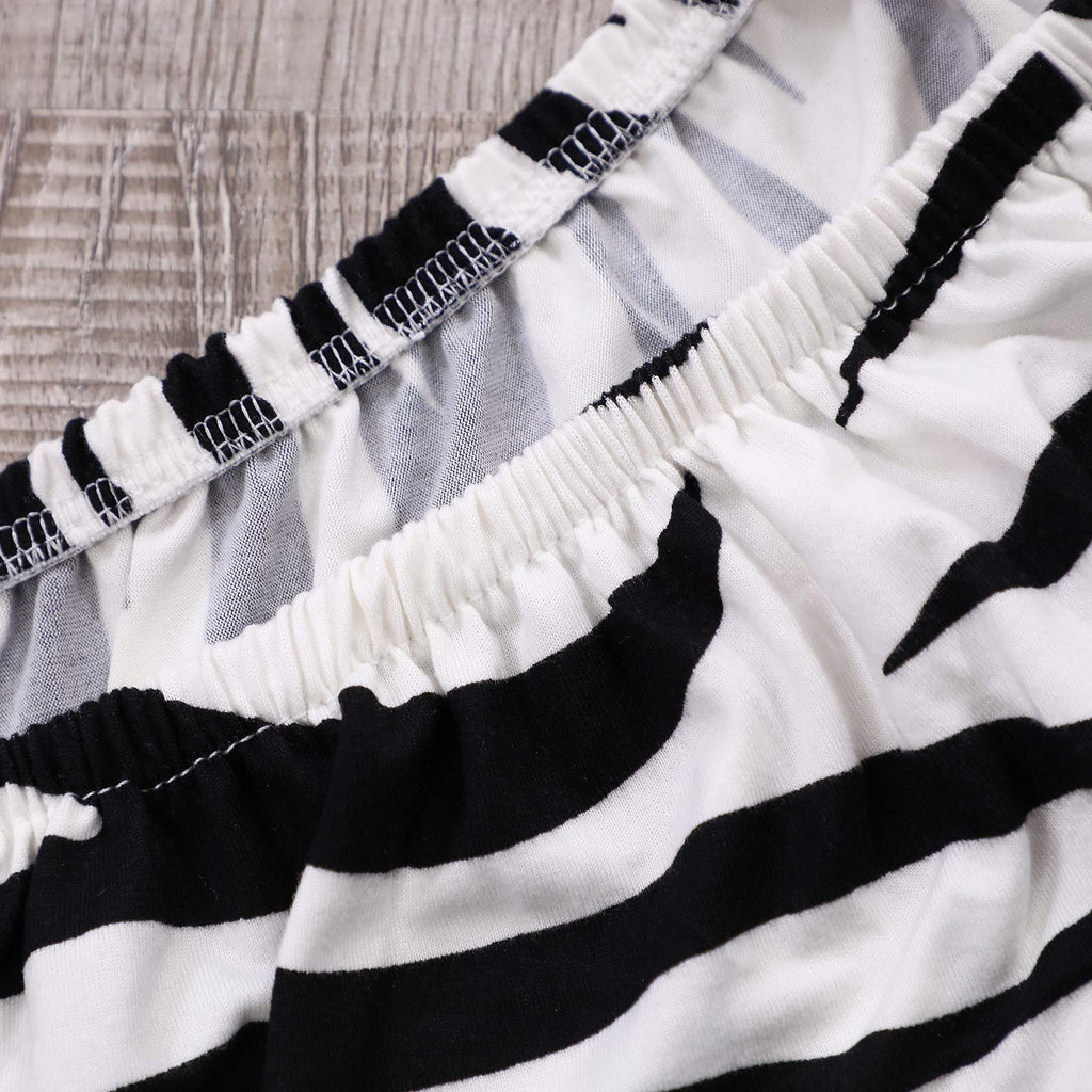 Wing Chair Covers, 2 Pieces Zebra Striped Stretch Wingback Chair Slipcovers Elastic Polyester Spandex Fabric Stretch