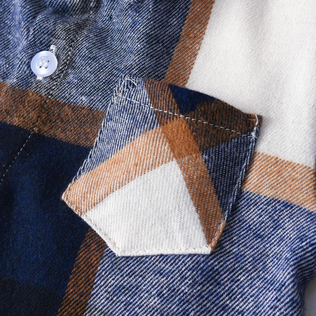 Boys Button Down Shirts Long Sleeve Toddler Flannel Plaid Clothes