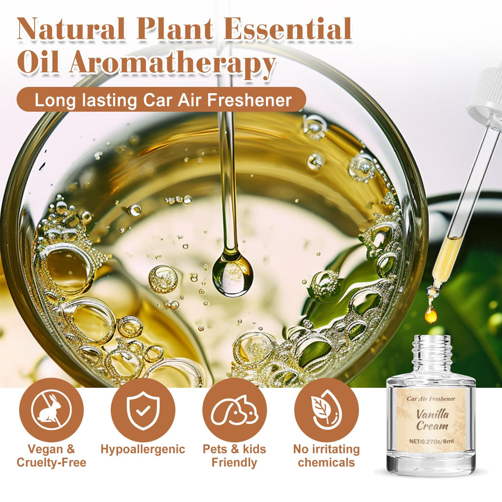 6 Pack Car Air Freshener, Hanging Essential Oil Air Freshener