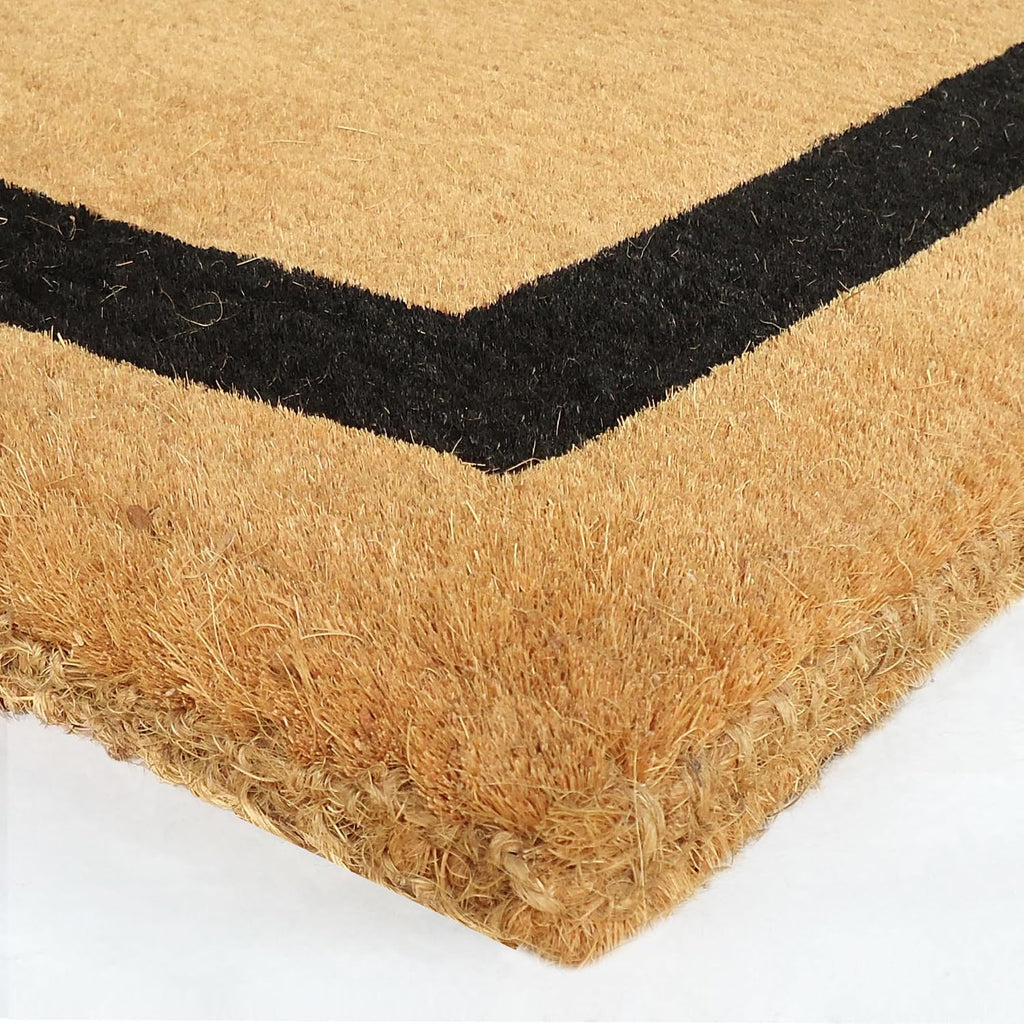 Luxury Coco Coir Doormat - Monogrammed Single Letter Outdoor Front Door Mat - Personalized Housewarming Gift for New