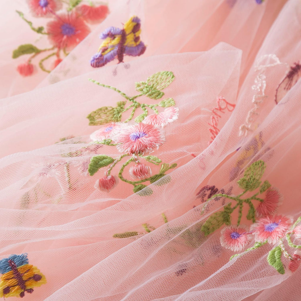 Baby Girl Tulle Dress Casual Flower Embroidery Toddler Dresses