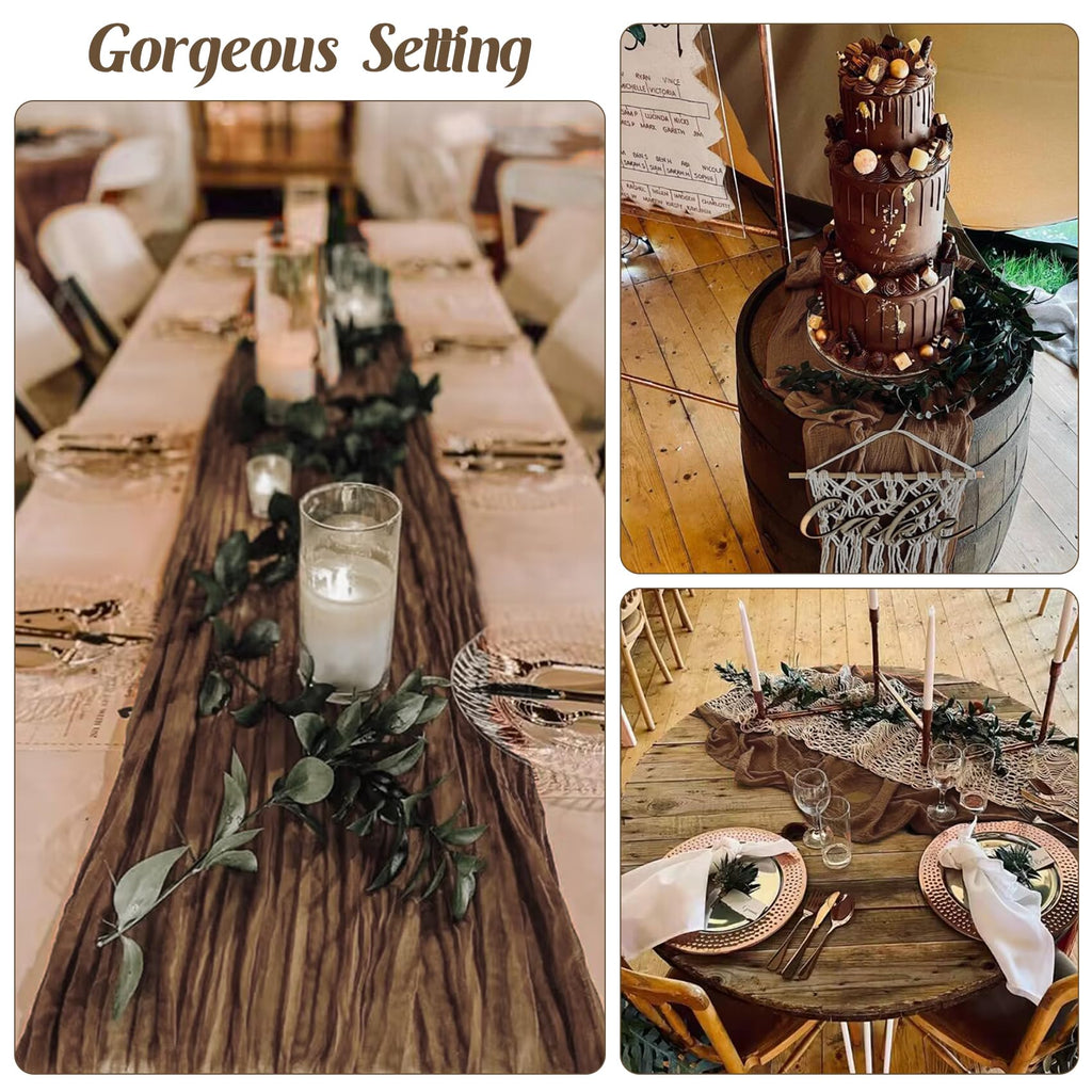 10FT Fall Cheesecloth Table Runner Boho Party Home Decorations