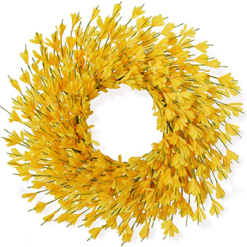 26 in Fall Wreath for Front Door, Autumn Thanksgiving Decor(Bright Yellow)