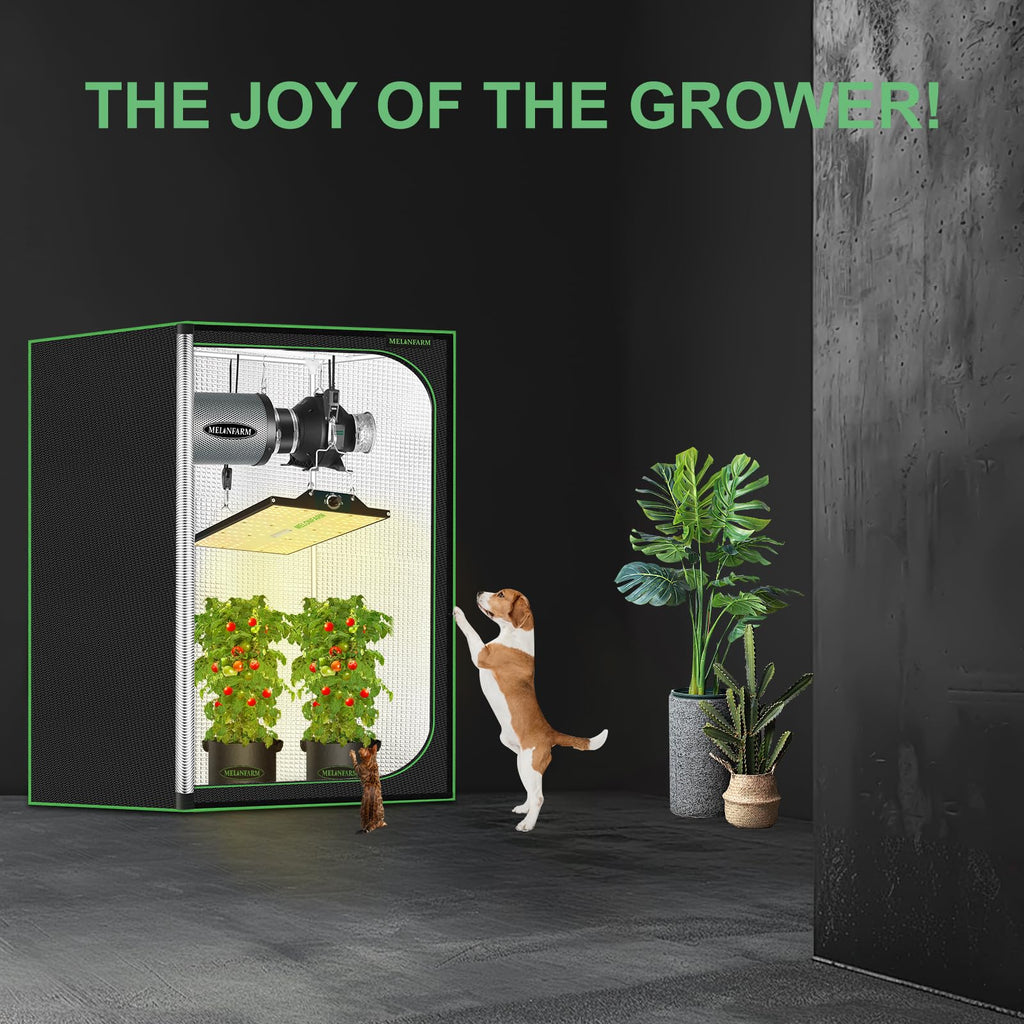 2x2 Grow Tent, 24"x24"x32" Double Transparent Viewing Door Indoor Grow Tent, Growing Tent with High Reflective Mylar