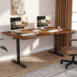 63 x 28 Inch Electric Standing Desk, Sit to Stand Up, Work Home Office Computer Table for Study, Walking Pad, Writing