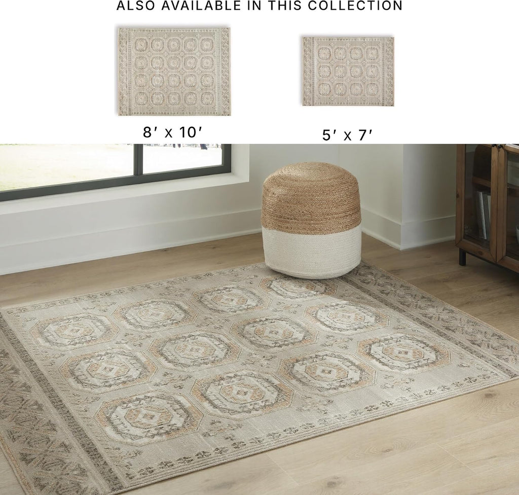 5x7 Area Rug, Traditional Medallion