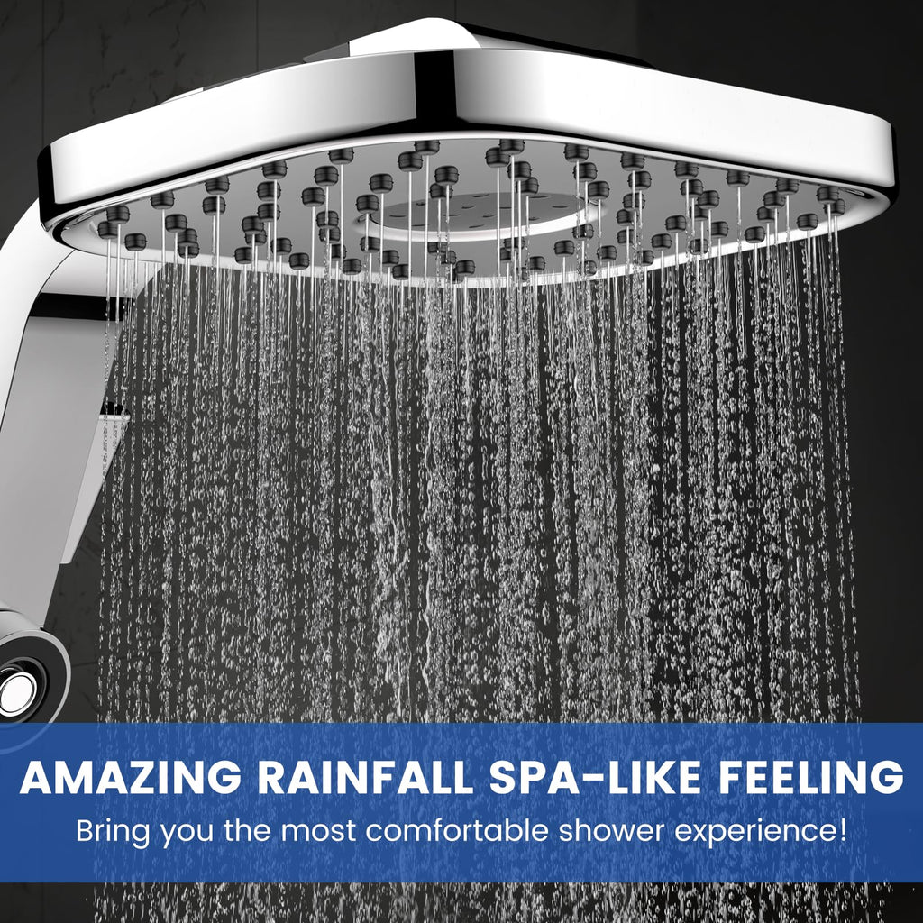 Rain Shower Head with Handheld, High Pressure Dual Shower Head Combo
