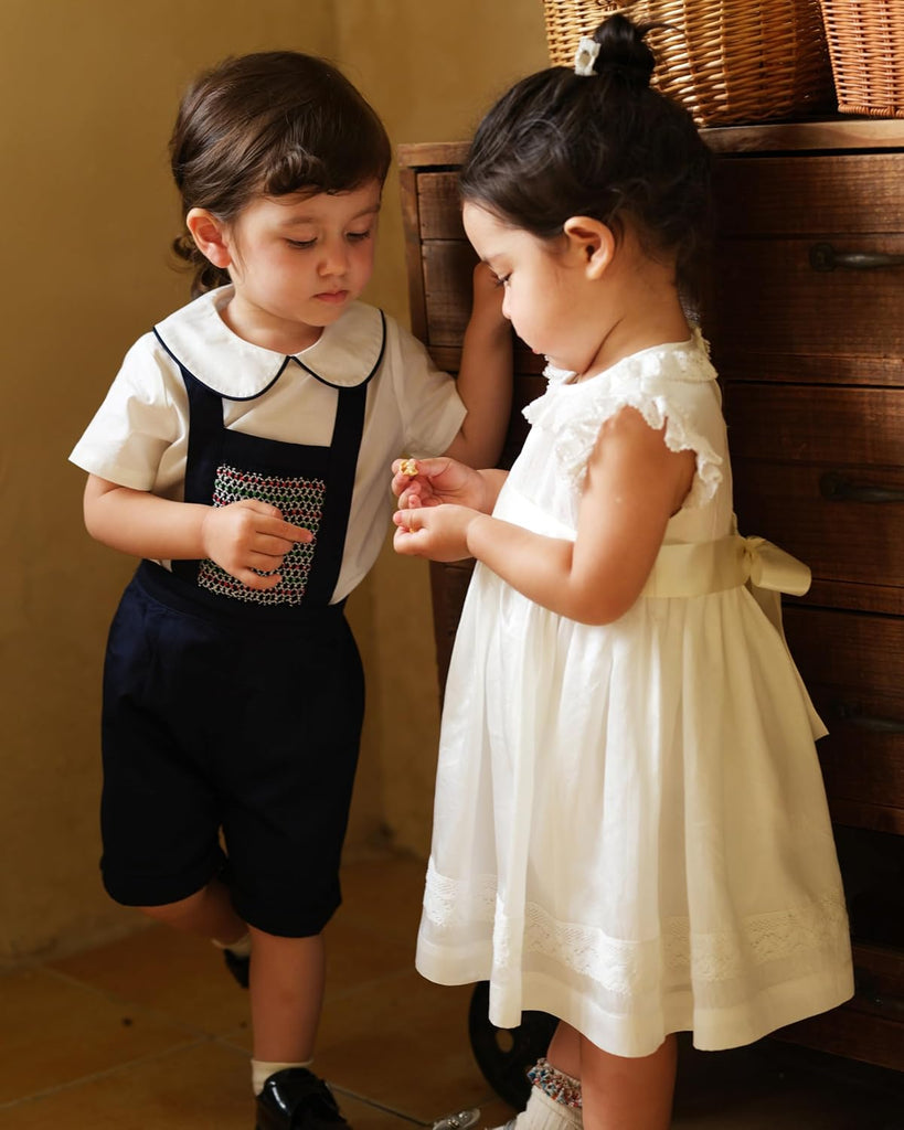 Vintage Toddler Girl White Lace Heirloom Dress Birthday Party Outfit 12M
