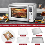 Air Fryer Toaster Oven Combo, 26.5QT Large Capacity with Visible Window, 11-in-1 Countertop Toaster Oven, 85% Less Oil