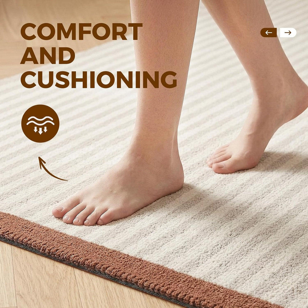Rug Pad 5 x 7 Ft Non-Slip, Felt and Natural Rubber Backing, 1/4" Thick, Cushioned Gripper Pads, Keep Rugs in Place - Set of 35