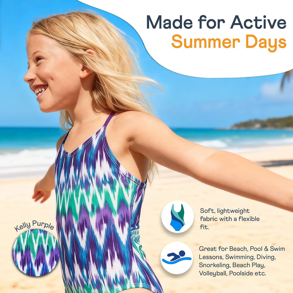 Surf Girls Daisy Beach Sport One Piece Swimsuit