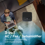 8,000 BTU Portable Air Conditioner with Wifi & Remote Control, 3-1-in AC, Fan & Dehumidifier, with App