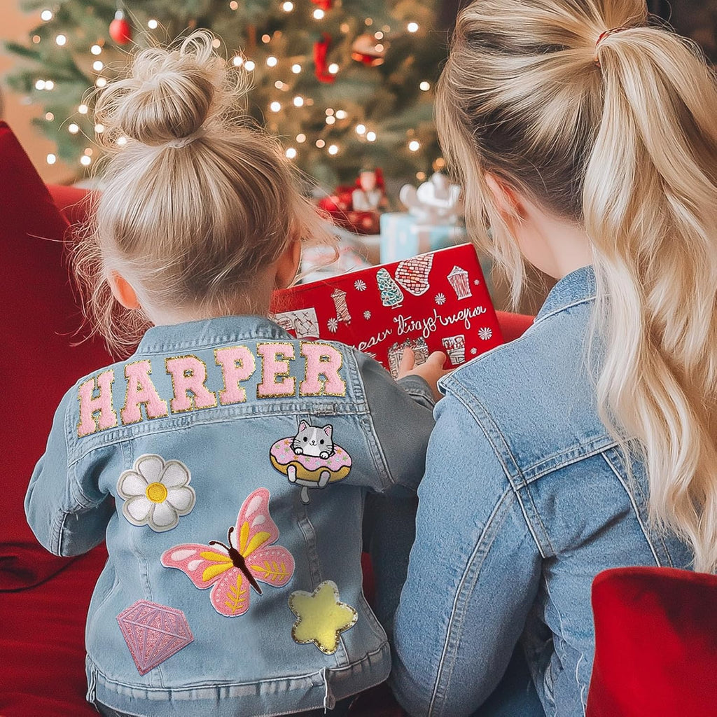 Personalized Kids Denim Jacket with Name, Custom Girl Jean Jacket