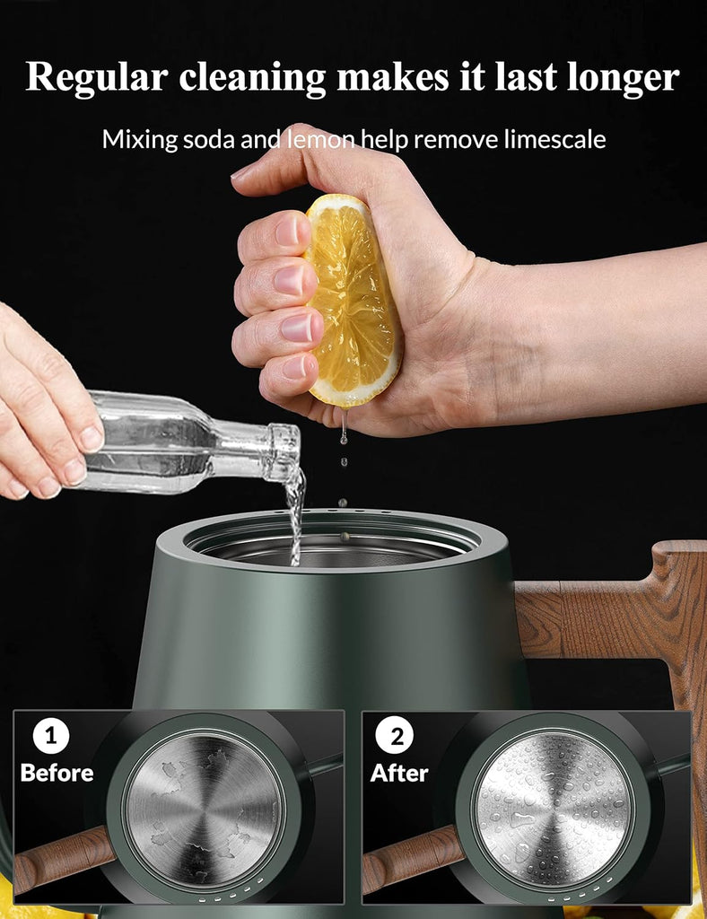 Gooseneck Electric Kettle with Temperature Control - 0.8L Automatic Shut Off Tea & Coffee Kettle, Hot Water Boiler
