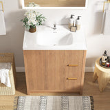 32" Bathroom Vanity with Sink, Free Standing Single Vanity Set with 2 Drawers & 2 Doors