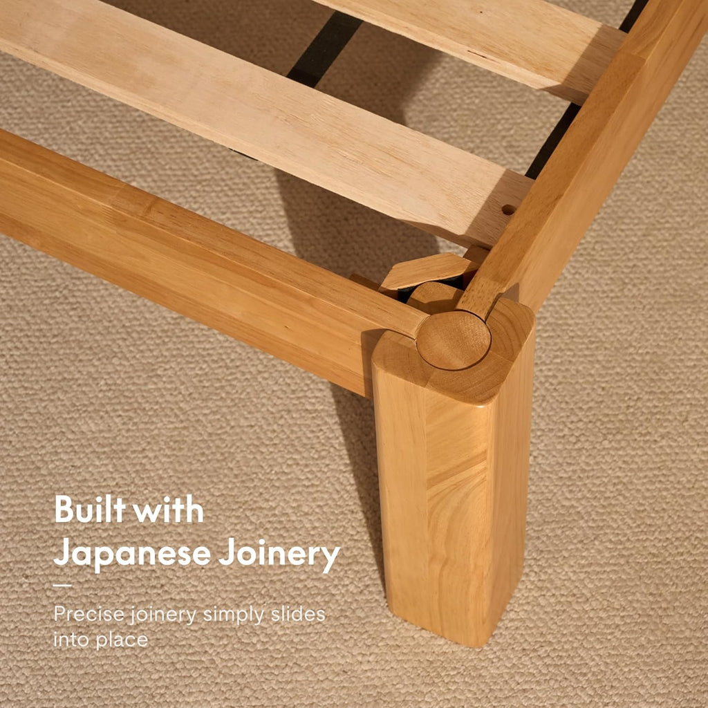 Hako G2 Japanese Joinery Bed Frame Queen, No-Tool Assembly