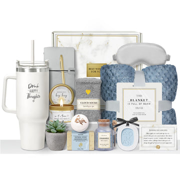 Care Package for Women, 15PC Self Care Gifts for Women Get Well Soon After Surgery, Spa Gift Baskets Mothers Day