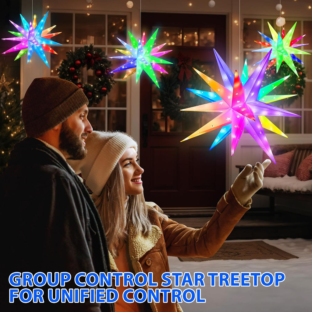 Smart 13" Christmas Star Tree Topper with Lights