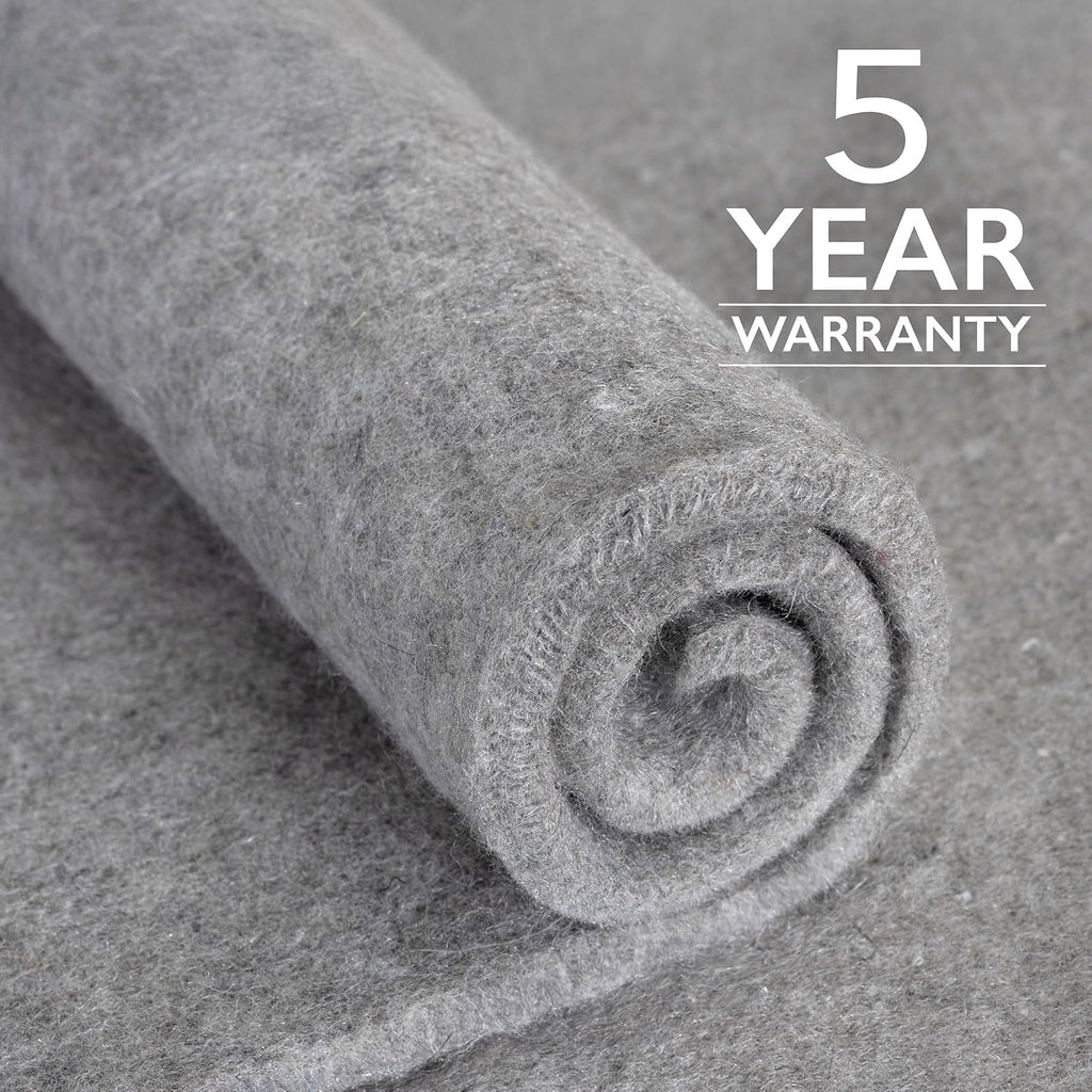 Eco-Plush - 8'x10' - 1/2" Thick - 100% Felt - Luxurious Cushioned Rug Pad - Available in 3 Thicknesses, Many Custom - Set of 80