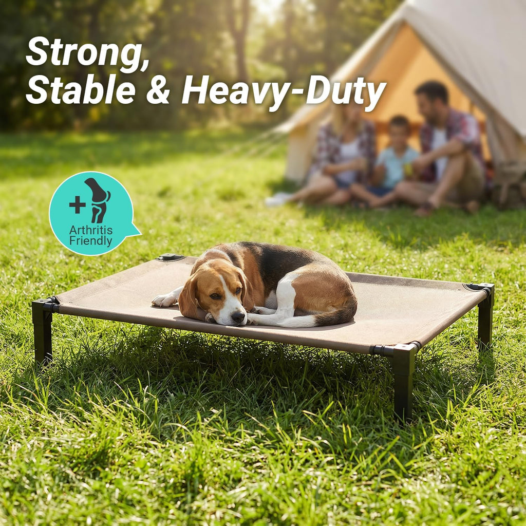 Elevated Outdoor Dog Bed, Raised Dog Bed with Steel Framed