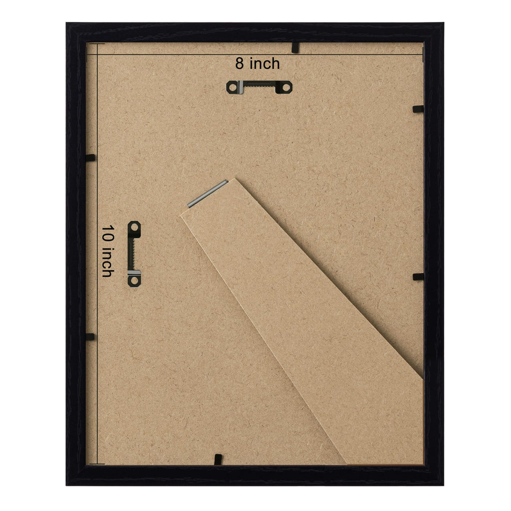 8x10 Picture Frames, Acrylic Cover, Black, Set of 10