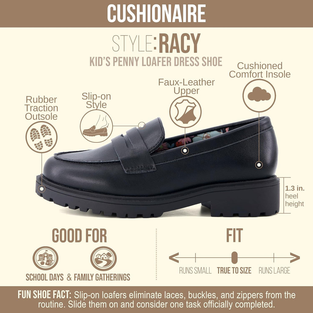 Racy Penny Loafer School Shoes for Girls