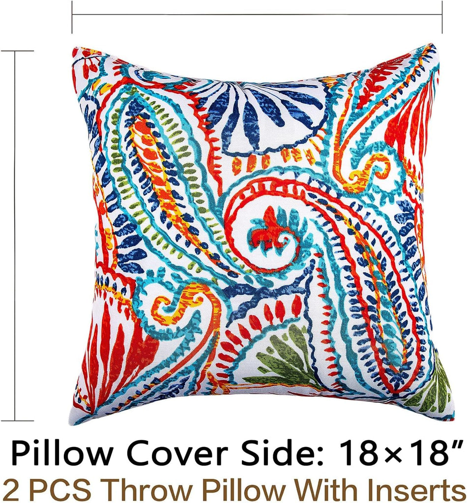 Outdoor Throw Pillows Decorative Outdoor Accent Pillows with Insert | Outdoor Throw Pillows Patio Pillows with