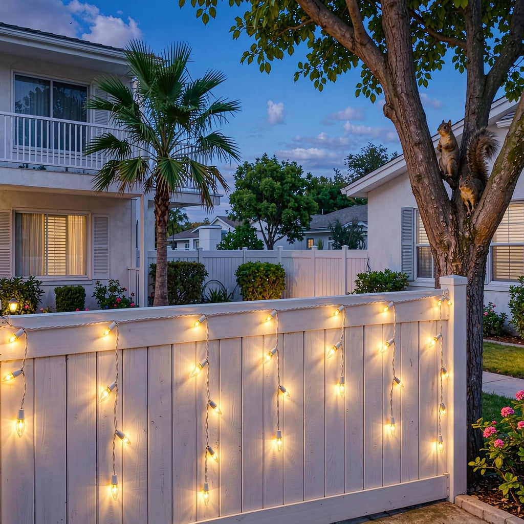 Warm White Icicle Lights 11.5 FT, UL Listed and Commercial Grade 100 LED Christmas Lights, for Indoor and Outdoor