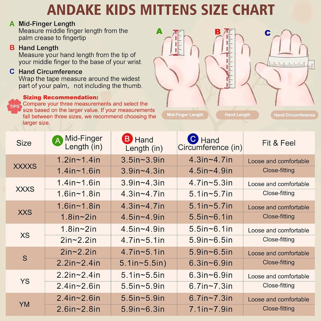 Kids Ski Mittens Gloves Waterproof
