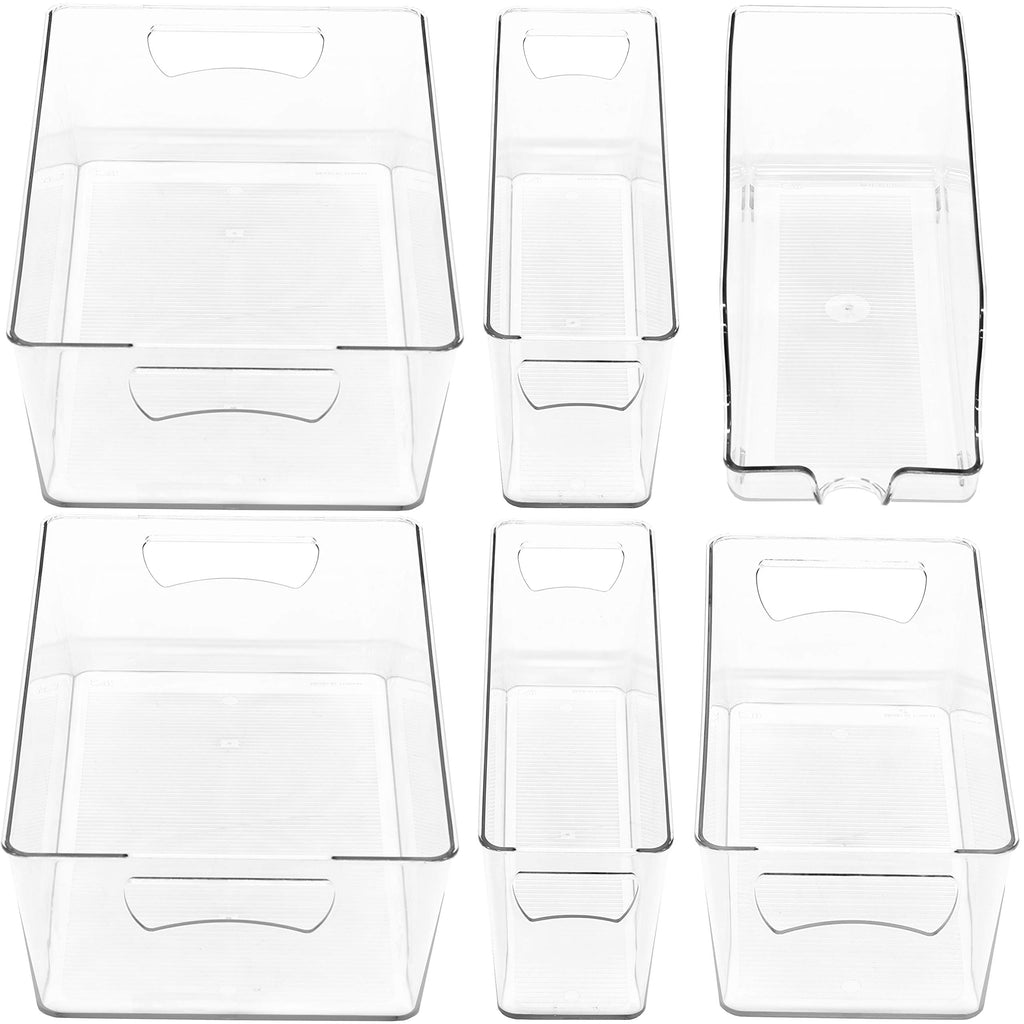 Refrigerator Storage Organizer Bins, Assorted Set of 6