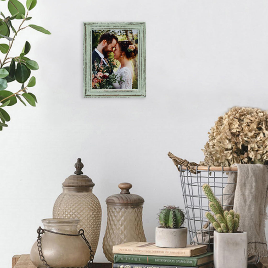 8x6 Picture Frame Made of Solid Wood High Definition Glass Rustic Antique Designs Small Photo Frame for Tabletop