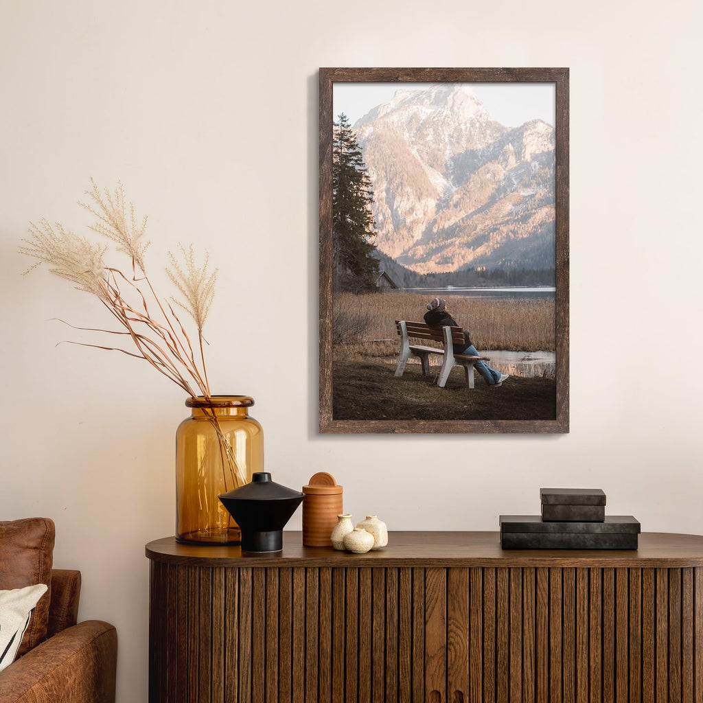 24x36 Poster Frame Rustic Brown, for Wall Mounting, 1 Pack