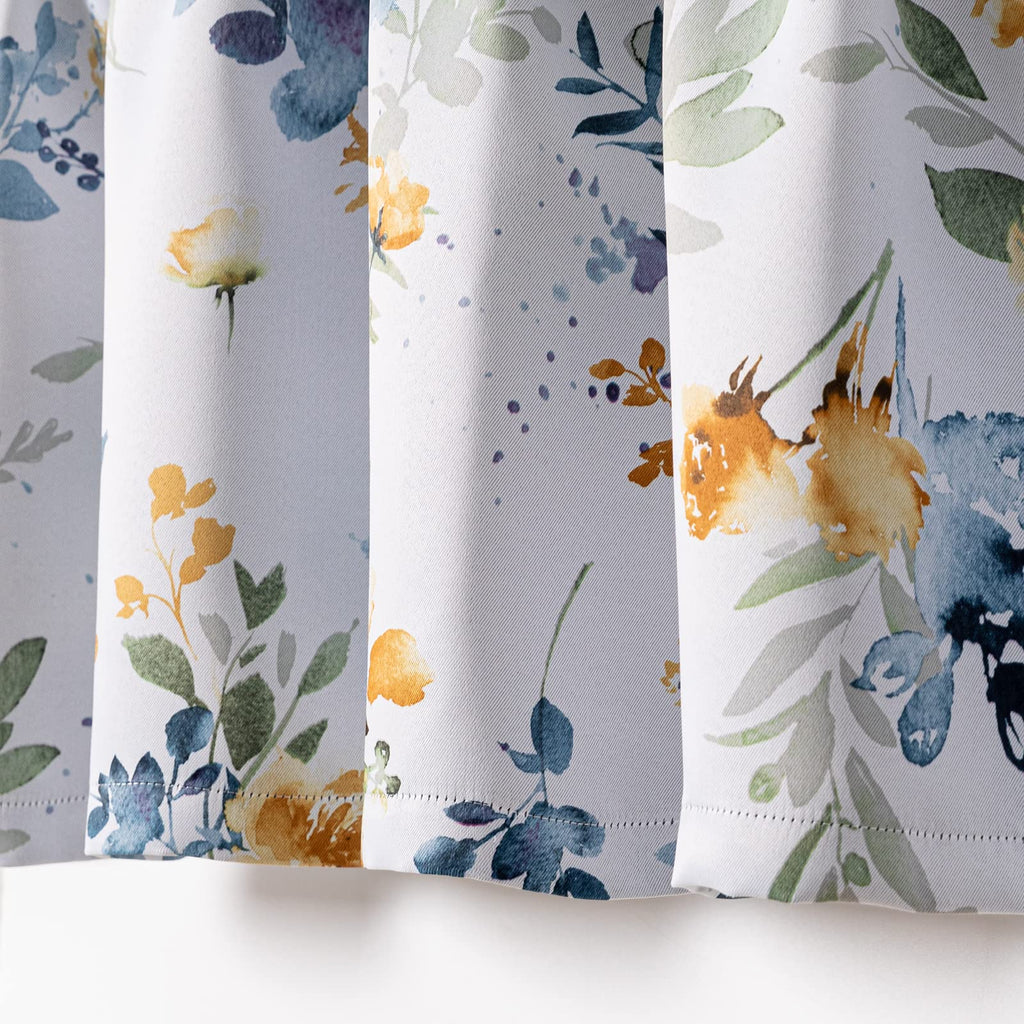 2 Pack Blackout Window Valance, 18 Inches Long Kitchen Window Curtains Over Sink Rod Pocket Pattern Valance Bedroom