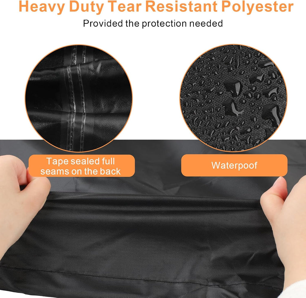Waterproof Outdoor Chaise Lounge Covers Furniture 2 Pack,600 D Durable Lounge Chair Cover with Tape Sealed Seam, 80L