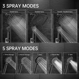 11.8 Inch Rain Shower Head with Handheld- High Pressure Dual Shower Heads with 5 Modes Handheld Spray Combo- Wide