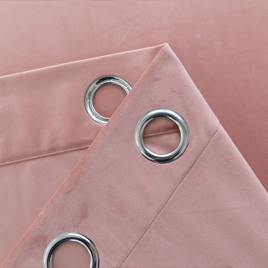 Velvet Curtains [2 Panels] Elegant Living Room Bedroom Window Drape Curtains, Grommet Eyelet Style (52" W x 95" L