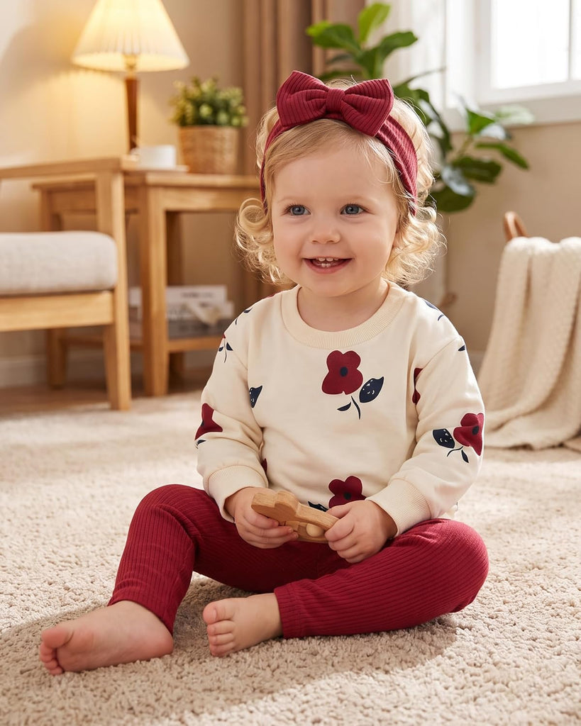 Toddler Baby Girl Clothes Fall Winter Sweatshirt Pants Outfit 6M