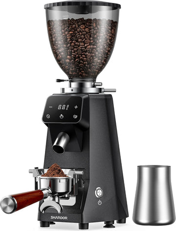 64mm Burr Coffee Grinder, Electric Espresso Coffee Grinders Use with Commercial-Grade Precision, 100 Grind Settings
