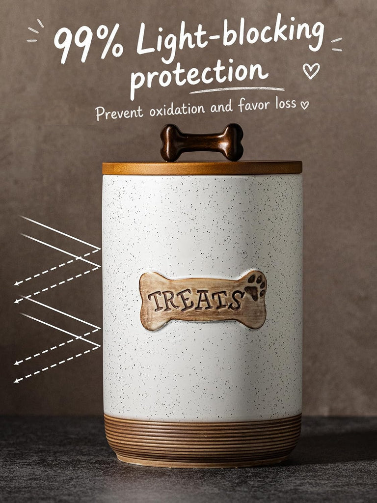 Airtight Dog Treat Jar with Lid, Dog Treat Container for Countertop