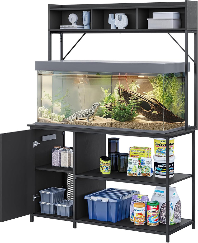 52 in Aquarium Stand - Black Ebony