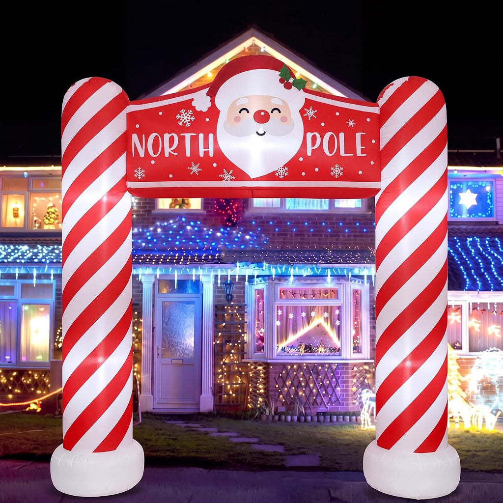 9 ft Christmas North Pole Sign Xmas Inflatable Arch Outdoor Decor