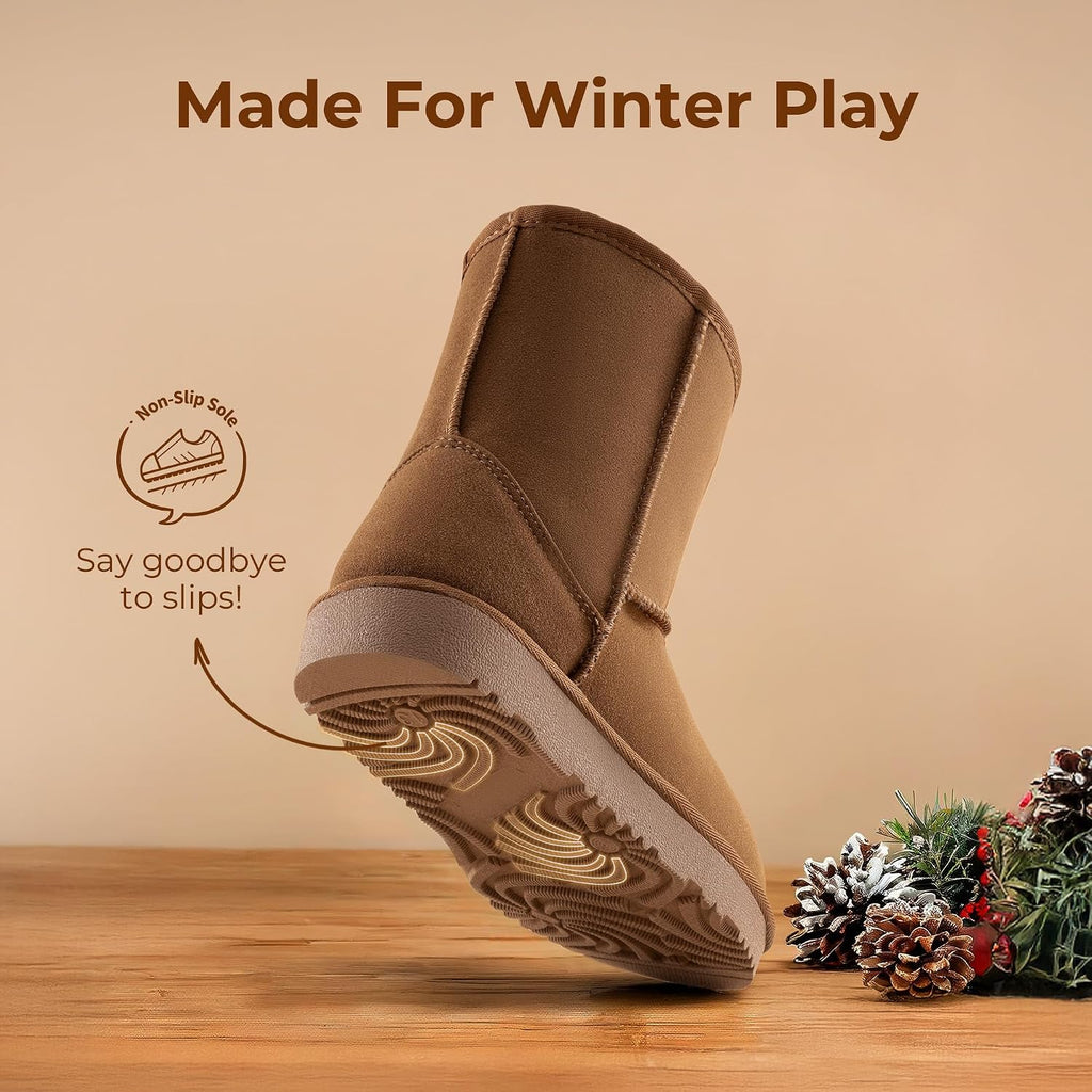 Girls Boots Kids Boys Winter Mid Boot