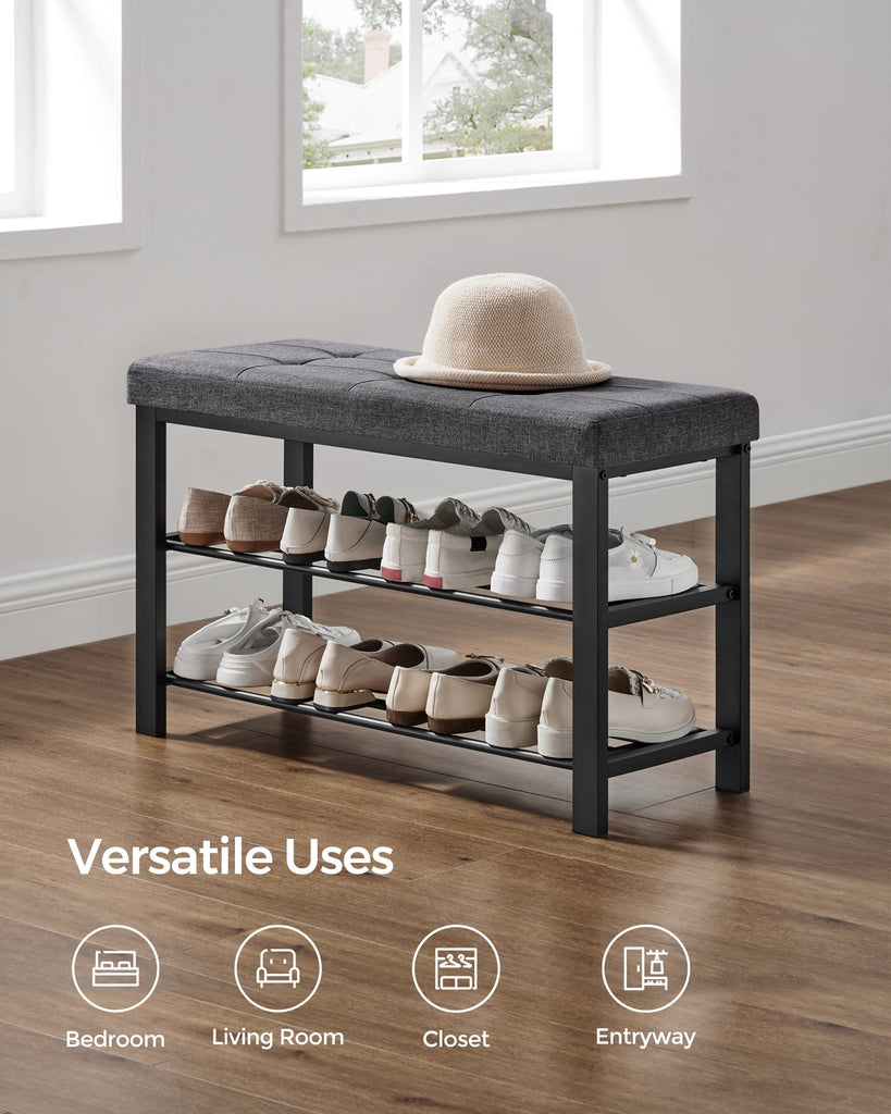 Shoe Bench, Storage Bench, Entryway Bench with Cushion