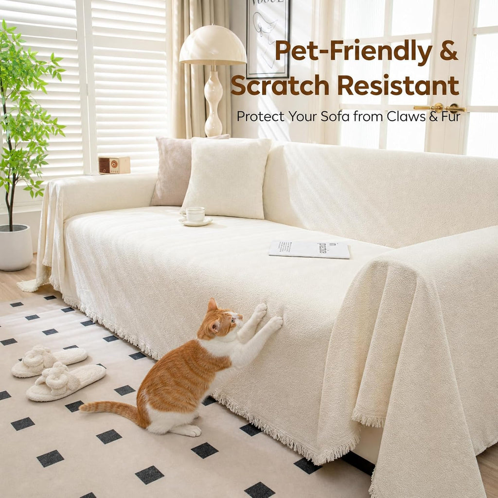 Boho Waterproof Couch Covers for Pets, Sofa Covers for Pets Washable, Sofa Covers for 2 Cushion Couch Furniture