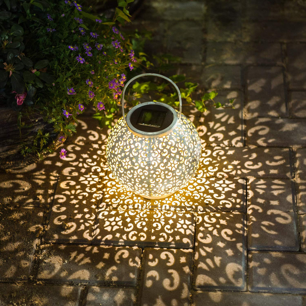 Outdoor Solar Big Lantern Waterproof Mothers Day Garden Gifts for Mom Women, Solar Garden Lights for Backyard Table