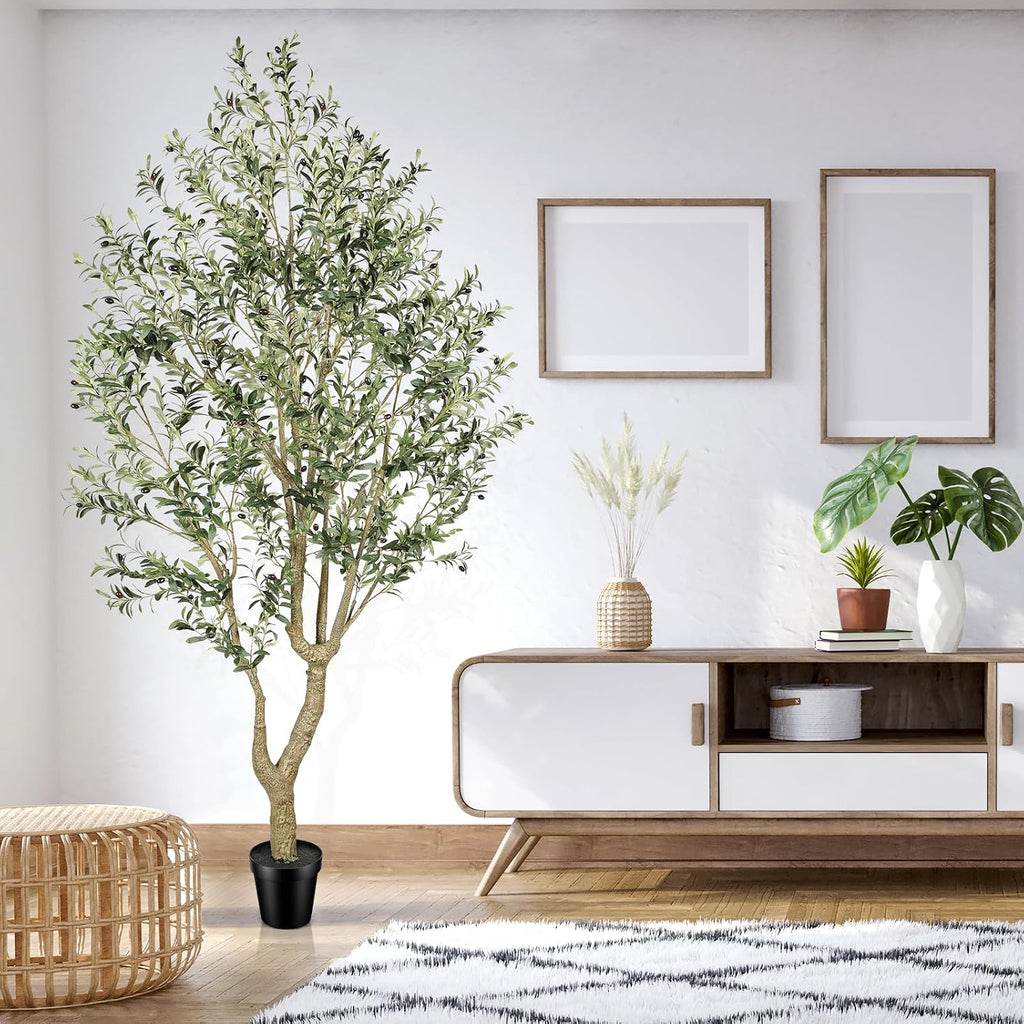 Faux Olive Tree 10ft - Realistic Large Olive Tree Artificial Indoor