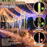 4 Pcs 10 Arm Wedding Gold Candelabra Floor Centerpieces with 40 LED Candle 46.5'' Tall Candlestick Metal Holder with