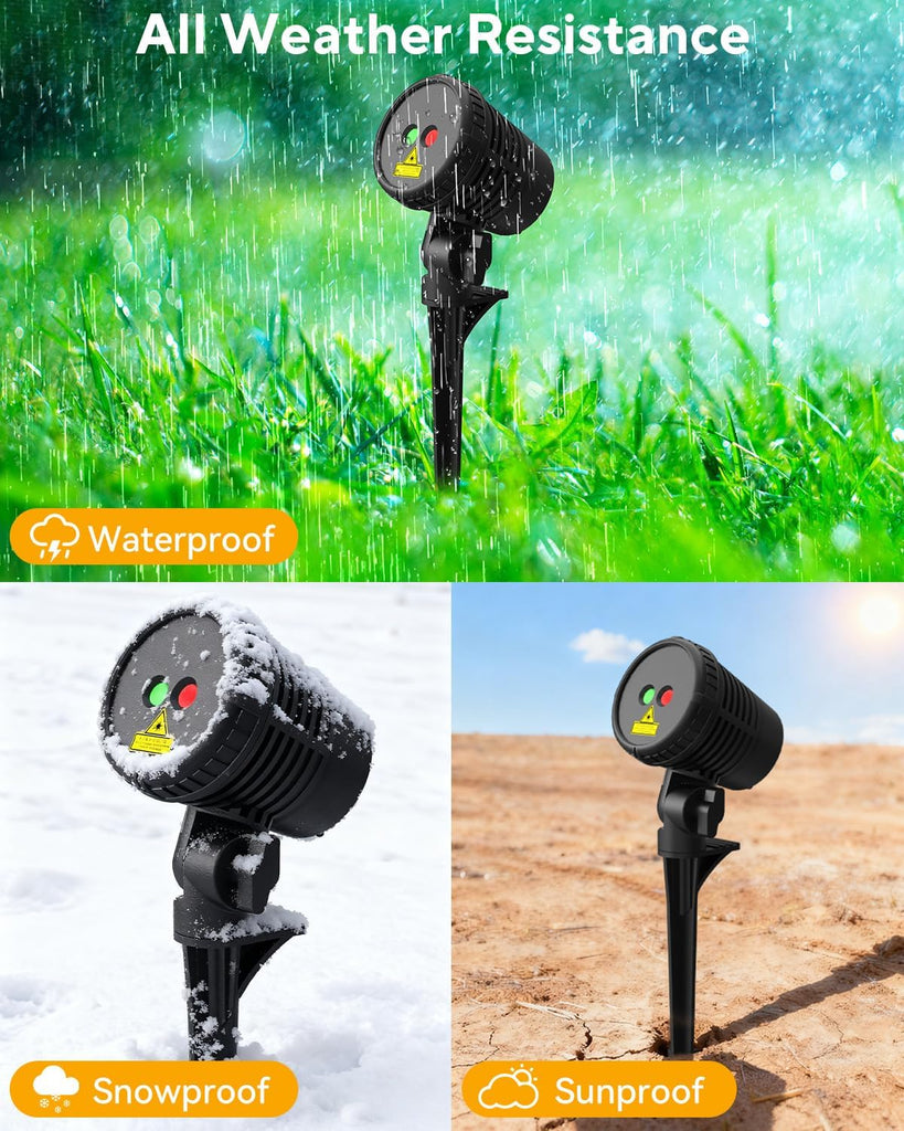 Christmas Projector Lights Outdoor Waterproof with Remote Control