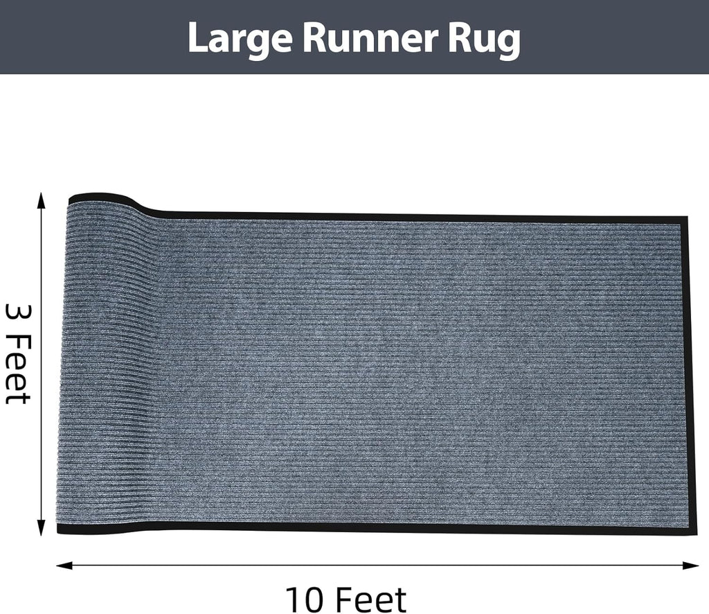 Carpet Runner, 3ft x 10ft Hallway Runner with PVC Non-Slip Backing Indoor Outdoor Floor Mat Area Rugs Balconies