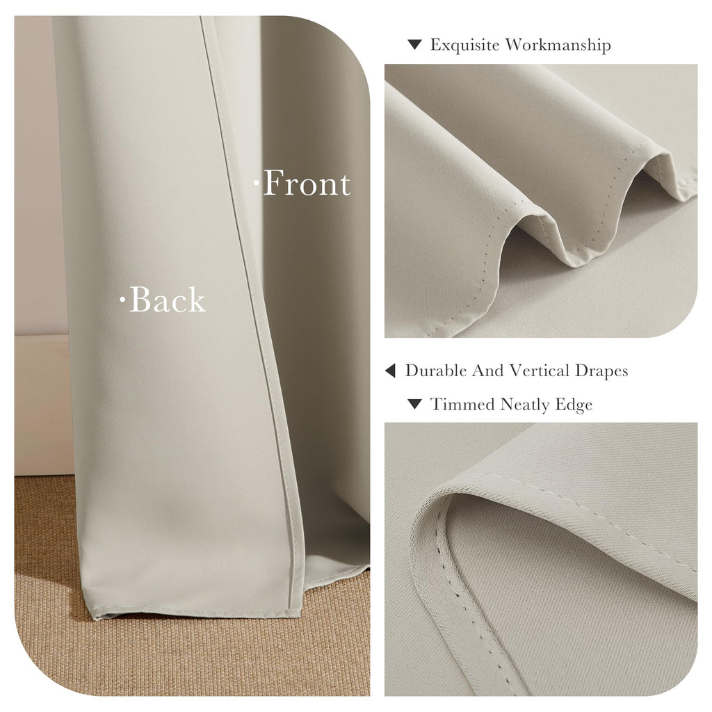 Blackout Short Cafe Curtains, Privacy Light Block Small Window Curtains Kitchen Basement Dining Classroom, W 29 x L